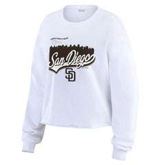 San Diego Padres WEAR by Erin Andrews Women's Domestic Postcard Long Sleeve T-Shirt - MLB
