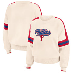 Philadelphia Phillies WEAR by Erin Andrews Women's Stripe Pullover Sweater - MLB