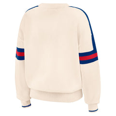 Chicago Cubs WEAR by Erin Andrews Women's Stripe Pullover Sweater - MLB