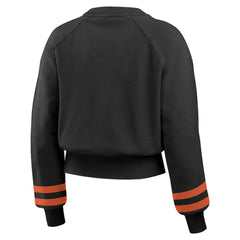 Baltimore Orioles WEAR by Erin Andrews Women's Vintage Washed Cropped Pullover Sweatshirt - MLB