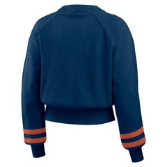 Houston Astros WEAR by Erin Andrews Women's Vintage Washed Cropped Pullover Sweatshirt - MLB