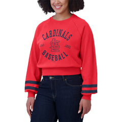 St. Louis Cardinals WEAR by Erin Andrews Women's Vintage Washed Cropped Pullover Sweatshirt - MLB
