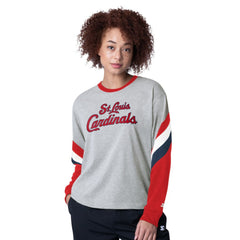 St. Louis Cardinals Starter Women's Triple A Fashion Color Block Long Sleeve Top - MLB