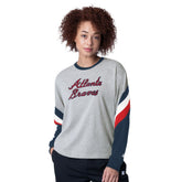 Atlanta Braves Starter Women's Triple A Fashion Color Block Long Sleeve Top - MLB