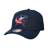 Columbus Blue Jackets Mitchell & Ness Core Team Ground Pro Adjustable Hat - Navy - NHL