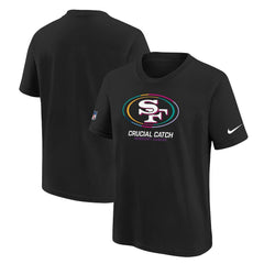 San Francisco 49ers Youth 2024 NFL Crucial Catch T-Shirt Black | Nike for Sale