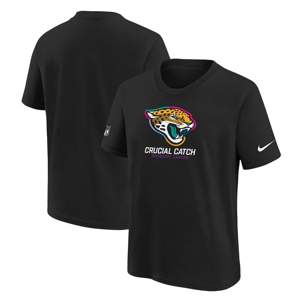 Jacksonville Jaguars Youth 2024 NFL Crucial Catch T-Shirt Black | Nike for Sale