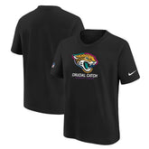 Jacksonville Jaguars Youth 2024 NFL Crucial Catch T-Shirt Black | Nike for Sale