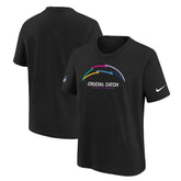 Los Angeles Chargers Youth 2024 NFL Crucial Catch T-Shirt Black | Nike for Sale