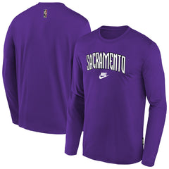Sacramento Kings Youth Hardwood Classics Long Sleeve T-Shirt Purple - NBA