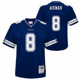 Troy Aikman Dallas Cowboys Youth 1996 Legacy Jersey Navy | Mitchell & Ness