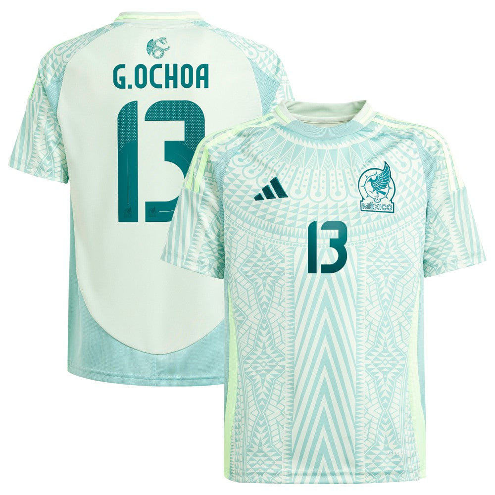 Guillermo Ochoa Mexico National Team Youth 2024 Away Replica Player Jersey Green | Adidas discount