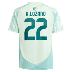 Hirving Lozano Mexico National Team Youth 2024 Away Replica Player Jersey Green | Adidas