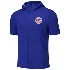 New York Mets Levelwear Recruit Short Sleeve Full-Zip Hoodie - MLB