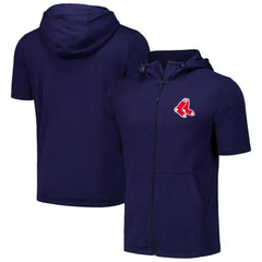 Boston Red Sox Levelwear Recruit Short Sleeve Full-Zip Hoodie - MLB