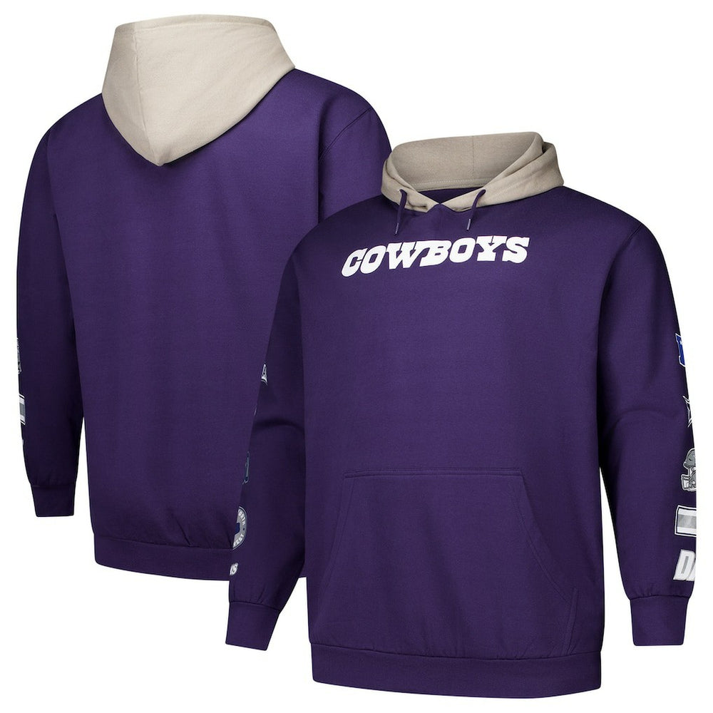 Dallas Cowboys Big & Tall Patched Out Pullover Hoodie Purple | Fanatics
