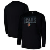 Chicago Bears Profile Big & Tall Pop Long Sleeve T-Shirt Black | NFL