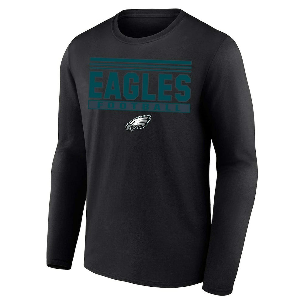 Philadelphia Eagles Profile Big & Tall Pop Long Sleeve T-Shirt Black | NFL