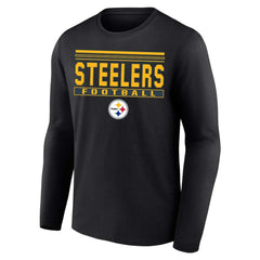 Pittsburgh Steelers Profile Big & Tall Pop Long Sleeve T-Shirt Black | NFL