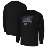 Houston Texans Profile Big & Tall Pop Long Sleeve T-Shirt Black | NFL