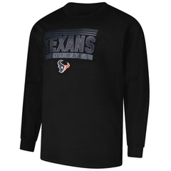 Houston Texans Profile Big & Tall Pop Long Sleeve T-Shirt Black | NFL