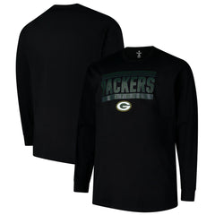Green Bay Packers Profile Big & Tall Pop Long Sleeve T-Shirt Black | NFL