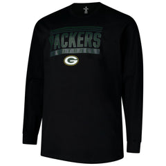 Green Bay Packers Profile Big & Tall Pop Long Sleeve T-Shirt Black | NFL