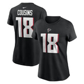 Kirk Cousins Atlanta Falcons Women's Player Name & Number T-Shirt Black | Nike for Sale