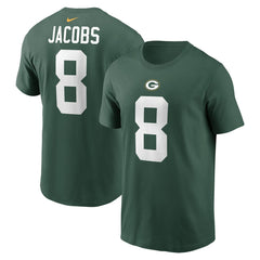 Josh Jacobs Green Bay Packers Player Name & Number T-Shirt Green | Nike for Sale