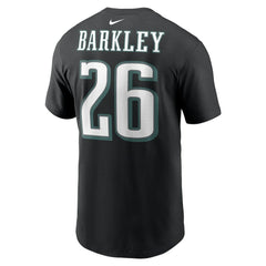 Saquon Barkley Philadelphia Eagles Player Name & Number T-Shirt Black | Nike for Sale