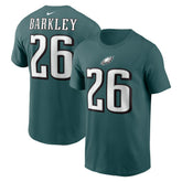 Saquon Barkley Philadelphia Eagles Player Name & Number T-Shirt Midnight Green | Nike for Sale