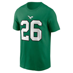 Saquon Barkley Philadelphia Eagles Player Name & Number T-Shirt Kelly Green | Nike for Sale