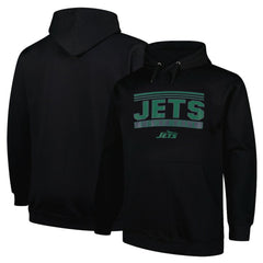 New York Jets Big & Tall Pop Pullover Hoodie Black | Fanatics