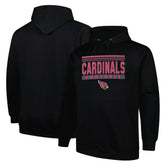 Arizona Cardinals Big & Tall Pop Pullover Hoodie Black | Fanatics