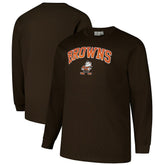 Cleveland Browns Big & Tall Throwback Thermal Long Sleeve T-Shirt Brown | Fanatics