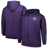 Dallas Cowboys Big & Tall Sleeve Hit Full-Zip Hoodie Purple | Fanatics