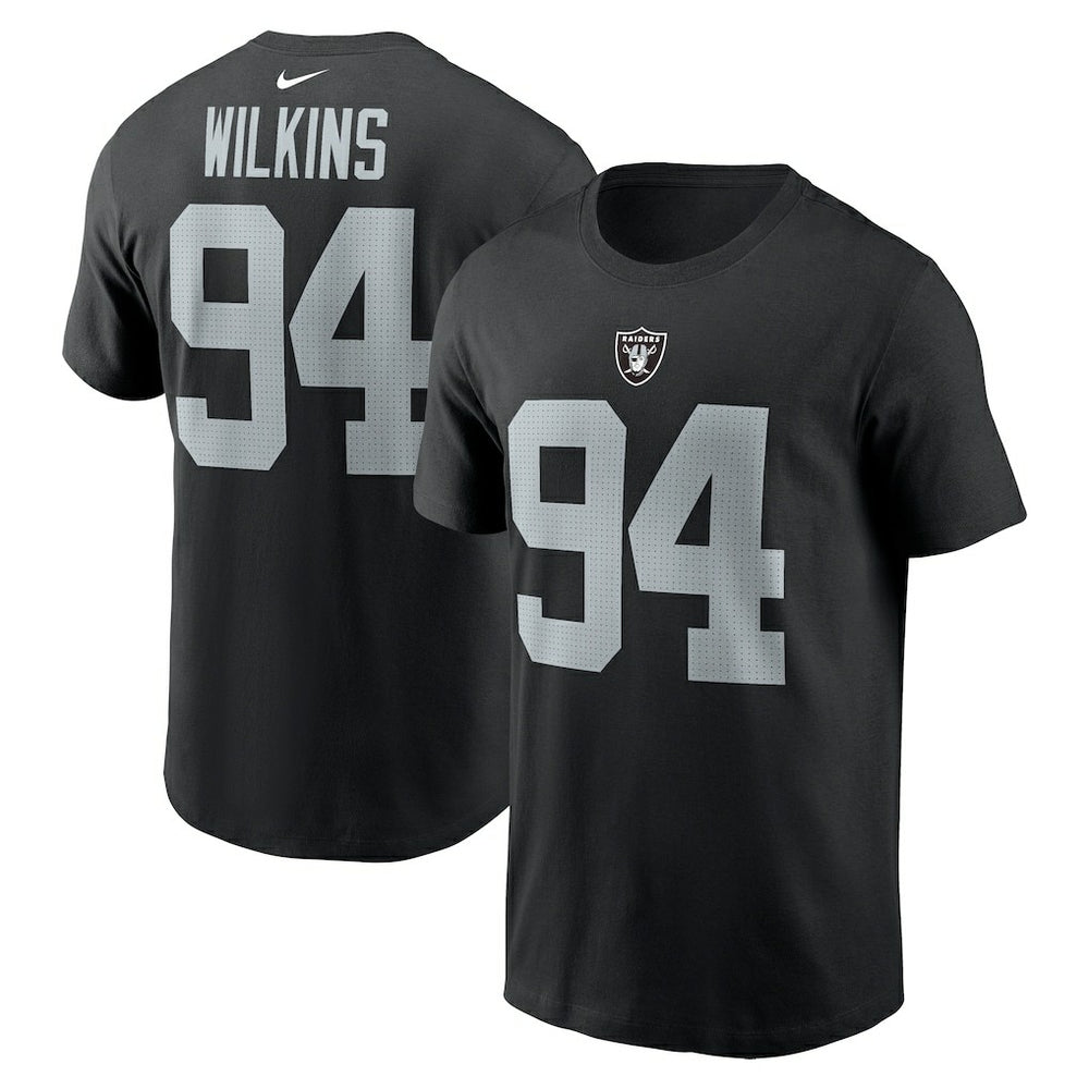 Christian Wilkins Las Vegas Raiders Player Name & Number T-Shirt Black | Nike for Sale