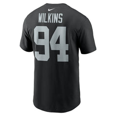 Christian Wilkins Las Vegas Raiders Player Name & Number T-Shirt Black | Nike for Sale