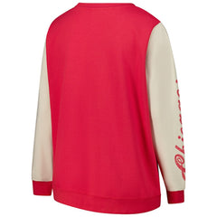 Chicago Bulls '47 Women's Plus Size Oversized Rise Andie Pullover Sweatshirt Red - NBA