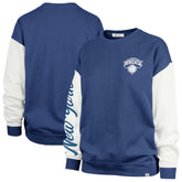 New York Knicks '47 Women's Plus Size Oversized Rise Andie Pullover Sweatshirt Blue - NBA