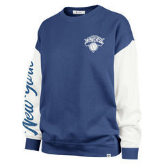 New York Knicks '47 Women's Plus Size Oversized Rise Andie Pullover Sweatshirt Blue - NBA