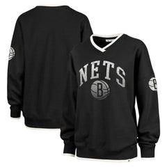 Brooklyn Nets '47 Women's Rise Wax Pack Daze '80s Oversize Pullover Sweatshirt Black - NBA
