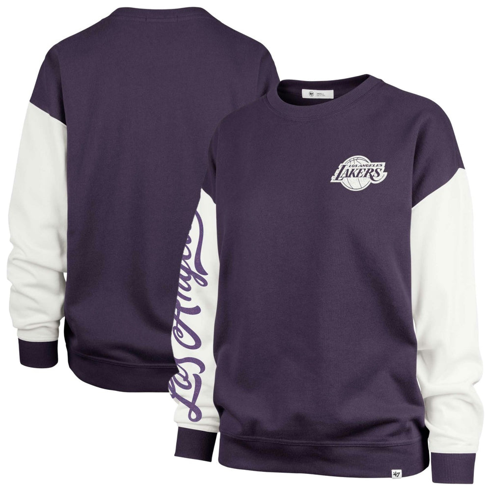 Los Angeles Lakers '47 Women's Rise Andie Pullover Sweatshirt Oversized Pullover Sweatshirt Purple - NBA