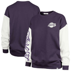 Los Angeles Lakers '47 Women's Rise Andie Pullover Sweatshirt Oversized Pullover Sweatshirt Purple - NBA