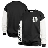Brooklyn Nets '47 Women's Rise Andie Oversized Pullover Sweatshirt Black - NBA