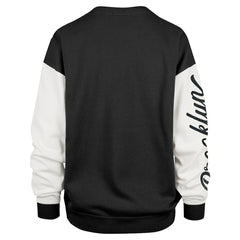 Brooklyn Nets '47 Women's Rise Andie Oversized Pullover Sweatshirt Black - NBA