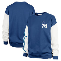 Philadelphia 76ers '47 Women's Rise Andie Oversized Pullover Sweatshirt Royal - NBA