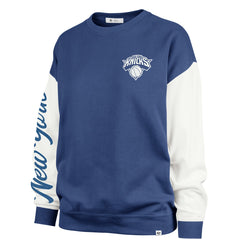 New York Knicks '47 Women's Rise Andie Oversized Pullover Sweatshirt Blue - NBA
