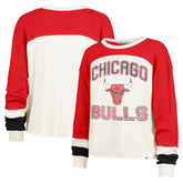 Chicago Bulls '47 Women's Curve Raglan Long Sleeve T-Shirt Cream - NBA