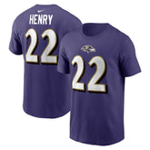 Derrick Henry Baltimore Ravens Player Name & Number T-Shirt Purple | Nike for Sale